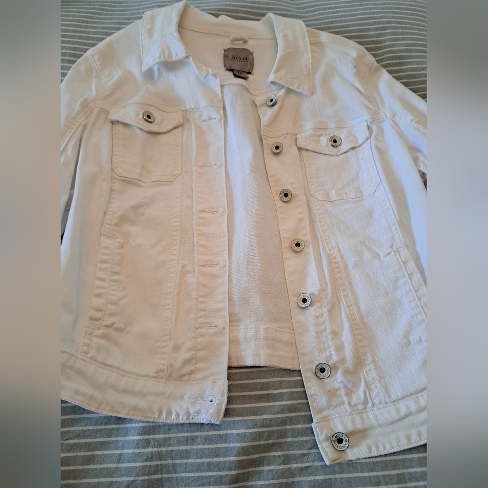 Guess White Jean Jacket
